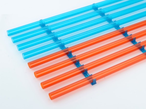 PVC紅（hóng）藍透明地麵連排管夾