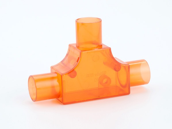 PVC紅藍透明帶蓋三通 PVC紅藍透明帶蓋三(sān)通