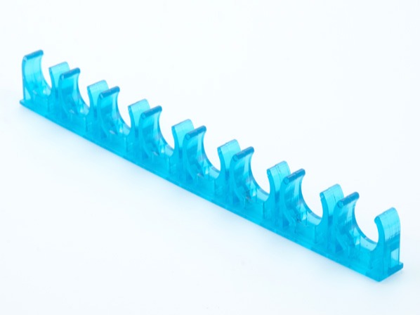 PVC紅(hóng)藍透明天花連排管夾(jiá) PVC紅藍透明天花連排管夾