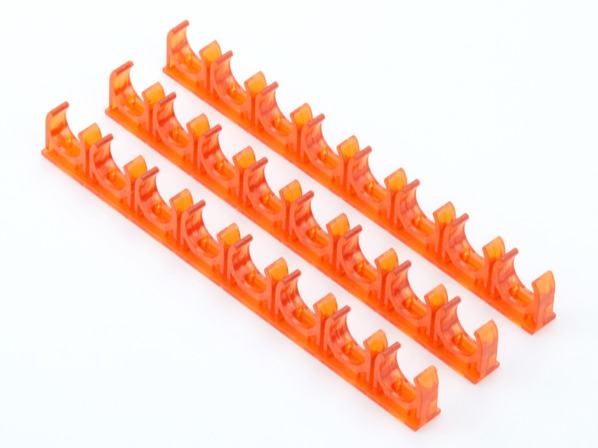 PVC紅藍透明天花連排管夾 PVC紅藍透明天花連排(pái)管夾